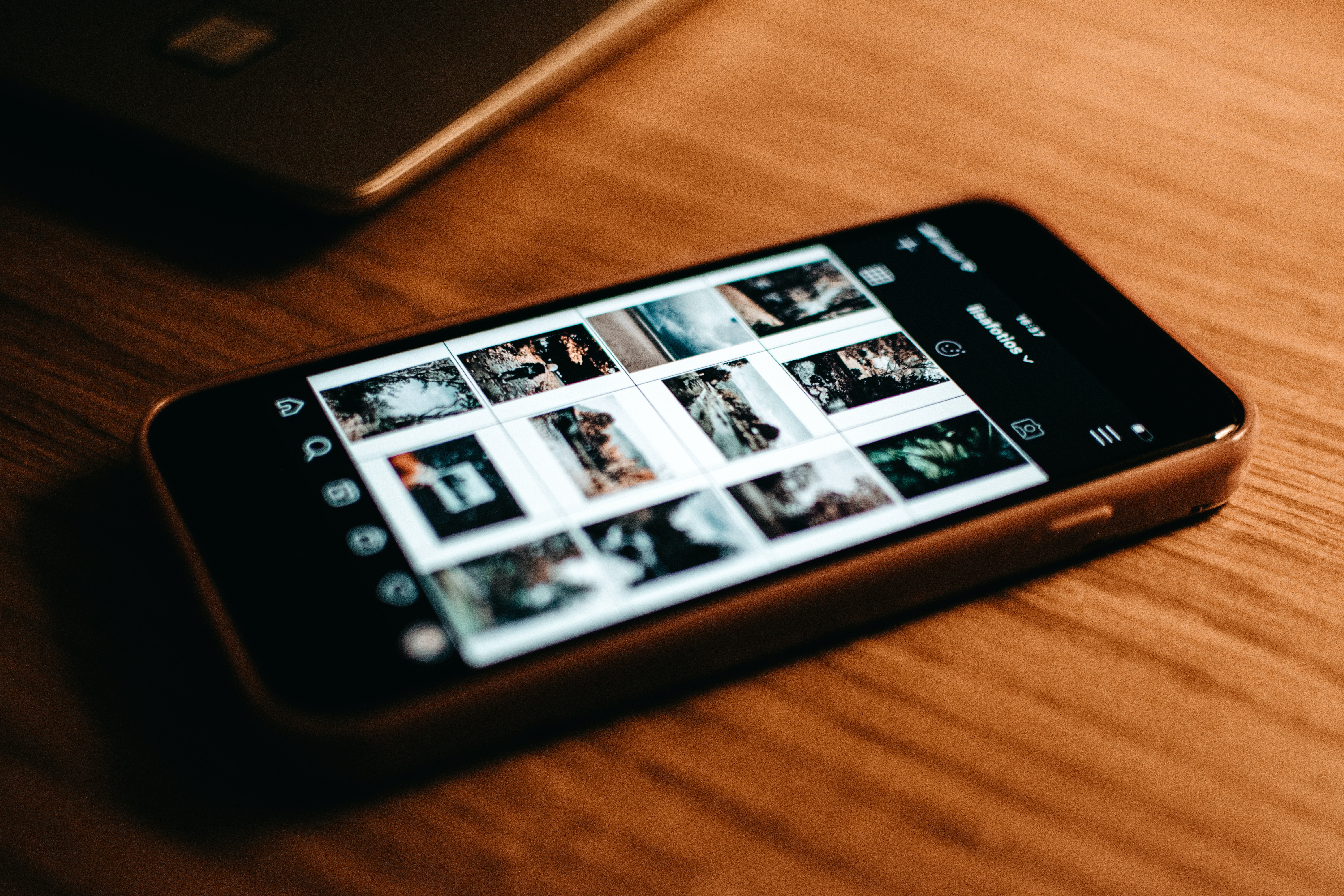 an iPhone with social media icons. 